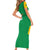 Custom Brazil Football Family Matching Short Sleeve Bodycon Dress and Hawaiian Shirt Flag Style