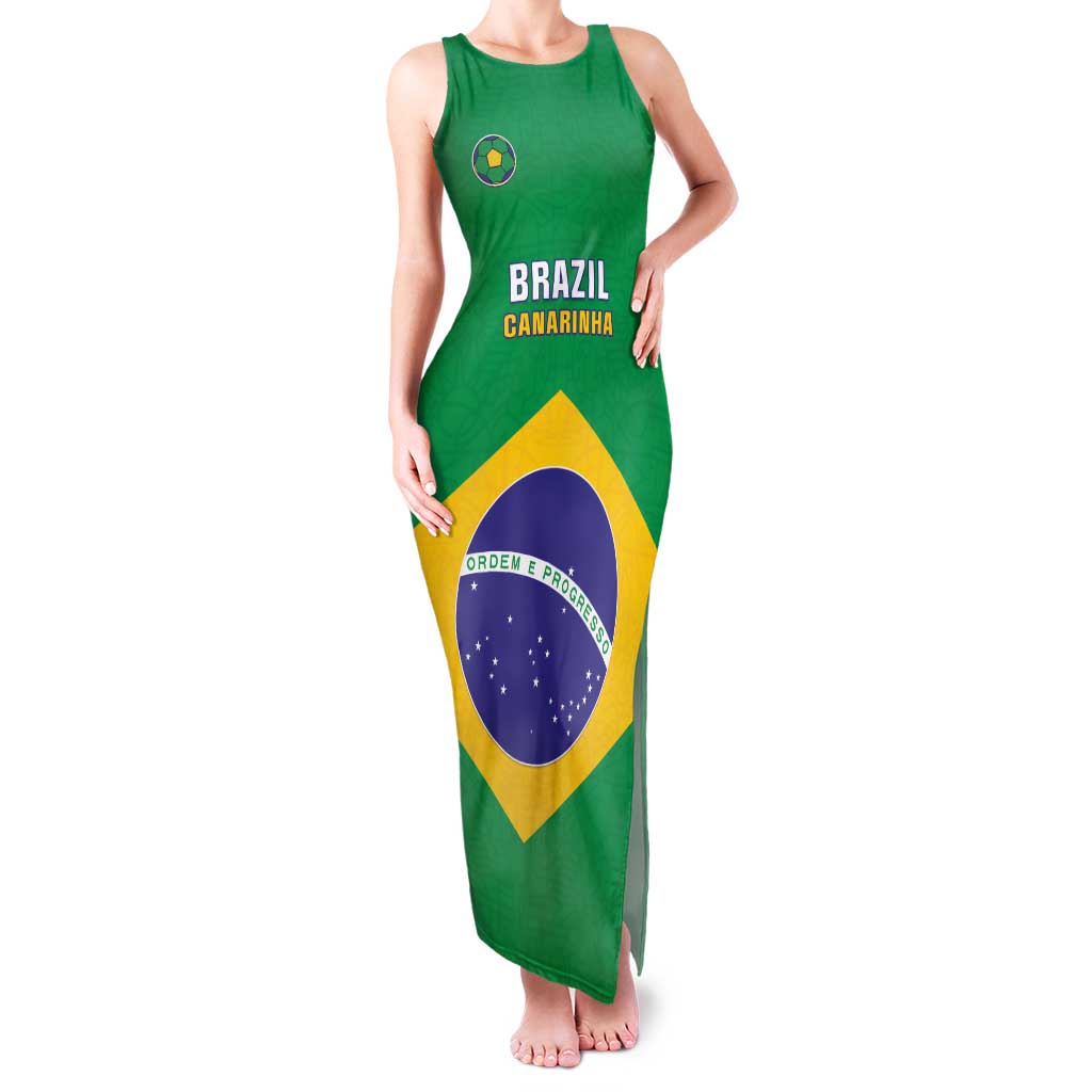 Custom Brazil Football Family Matching Tank Maxi Dress and Hawaiian Shirt Flag Style