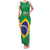 Custom Brazil Football Family Matching Tank Maxi Dress and Hawaiian Shirt Flag Style