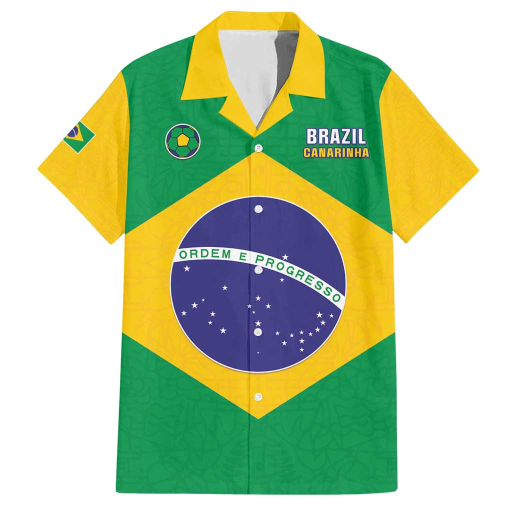 Custom Brazil Football Hawaiian Shirt Flag Style