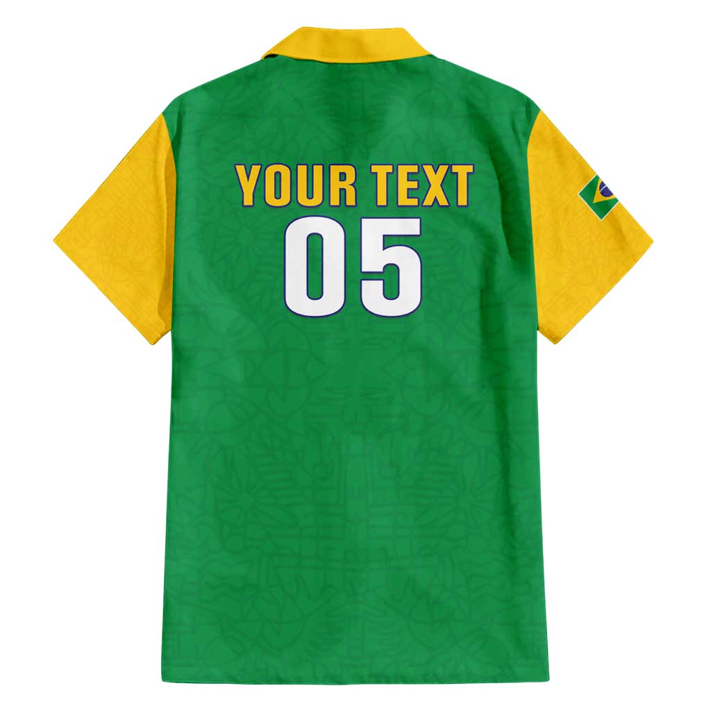 Custom Brazil Football Hawaiian Shirt Flag Style