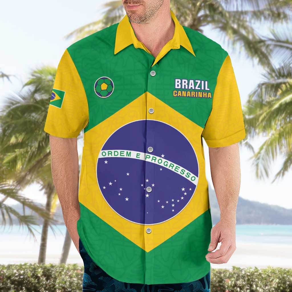 Custom Brazil Football Hawaiian Shirt Flag Style