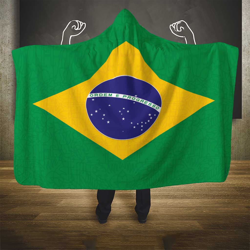 Brazil Football Hooded Blanket Flag Style