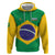 Custom Brazil Football Hoodie Flag Style