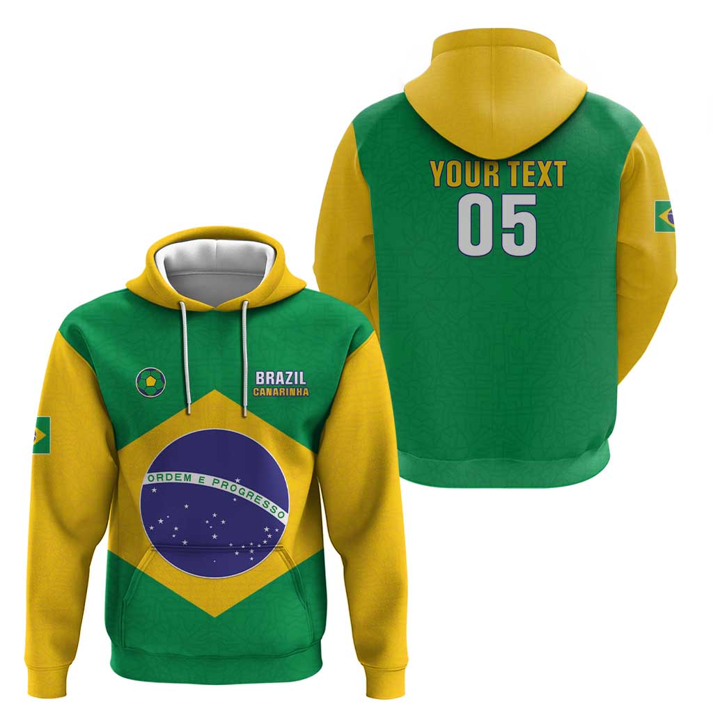 Custom Brazil Football Hoodie Flag Style