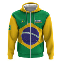 Custom Brazil Football Hoodie Flag Style