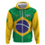 Custom Brazil Football Hoodie Flag Style