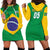 Custom Brazil Football Hoodie Dress Flag Style