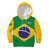 Custom Brazil Football Kid Hoodie Flag Style