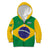 Custom Brazil Football Kid Hoodie Flag Style