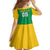 Custom Brazil Football Kid Short Sleeve Dress Flag Style