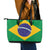 Brazil Football Leather Tote Bag Flag Style