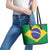 Brazil Football Leather Tote Bag Flag Style