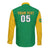 Custom Brazil Football Long Sleeve Button Shirt Flag Style