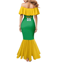 Custom Brazil Football Mermaid Dress Flag Style