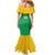 Custom Brazil Football Mermaid Dress Flag Style