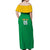 Custom Brazil Football Off Shoulder Maxi Dress Flag Style