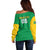 Custom Brazil Football Off Shoulder Sweater Flag Style