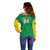 Custom Brazil Football Off Shoulder Sweater Flag Style