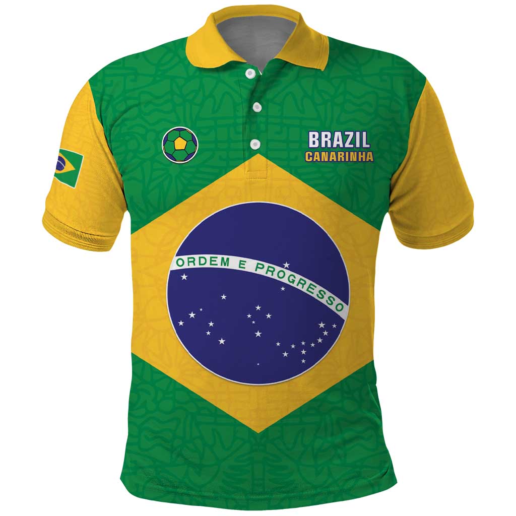 Custom Brazil Football Polo Shirt Flag Style
