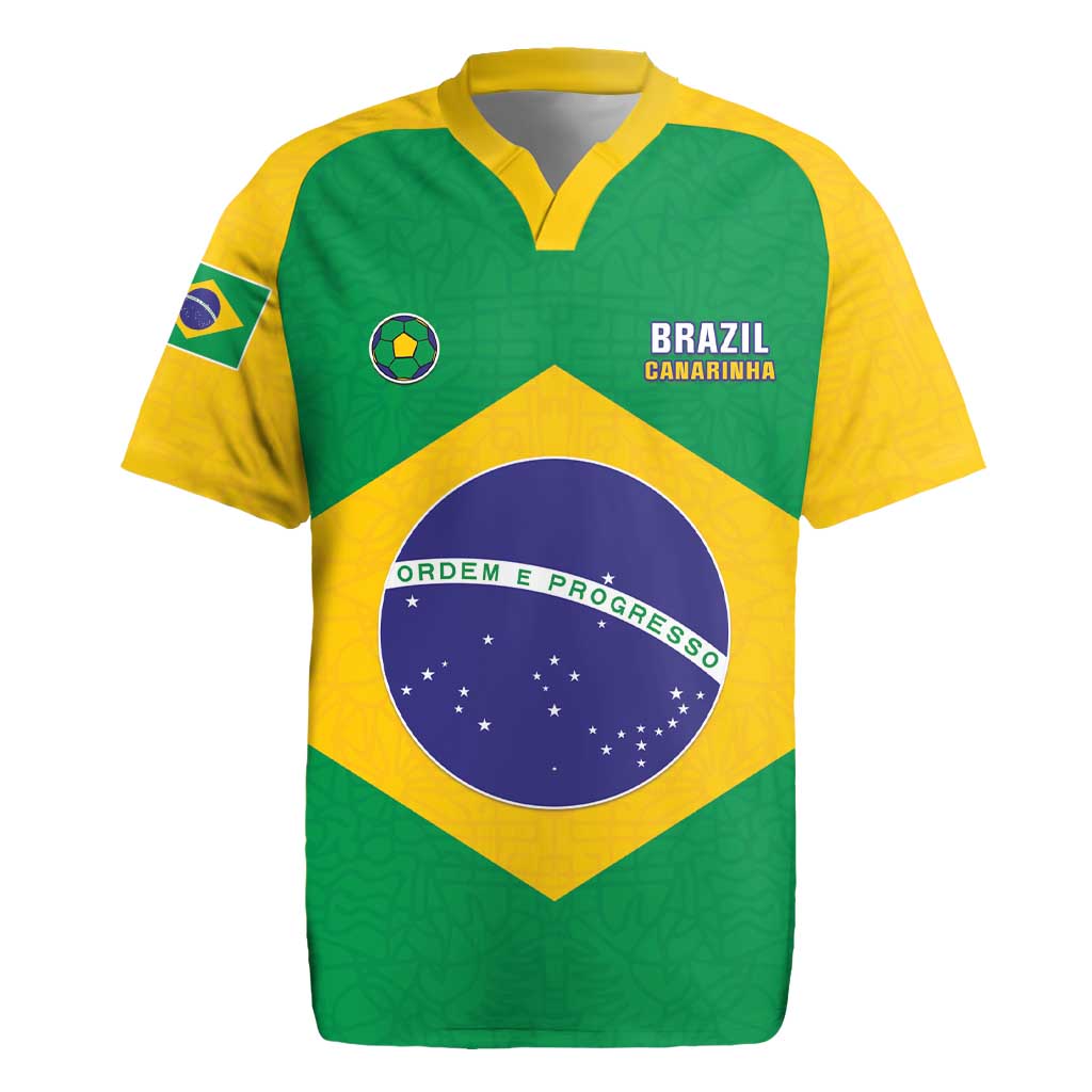 Custom Brazil Football Rugby Jersey Flag Style