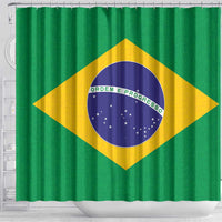 Brazil Football Shower Curtain Flag Style