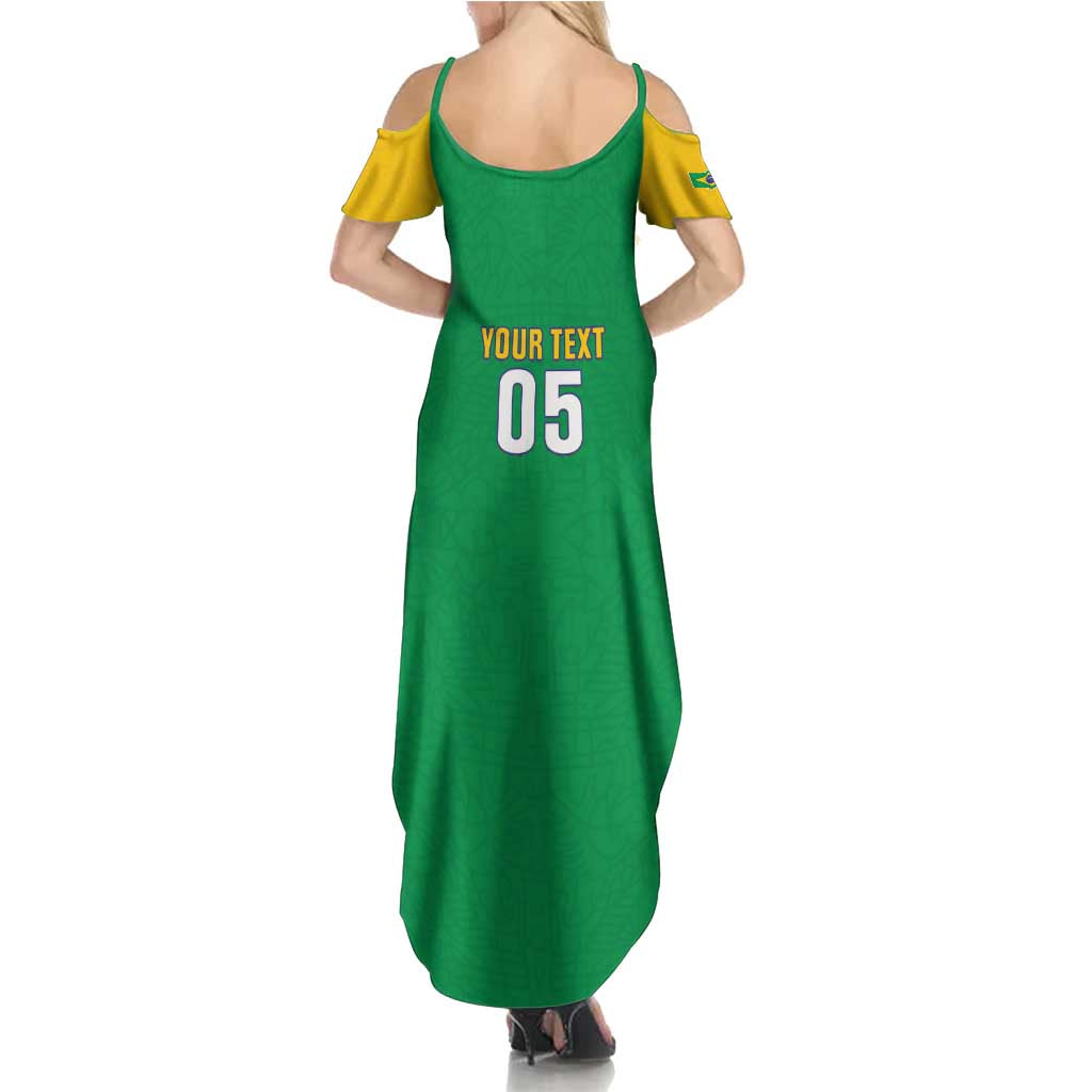 Custom Brazil Football Summer Maxi Dress Flag Style