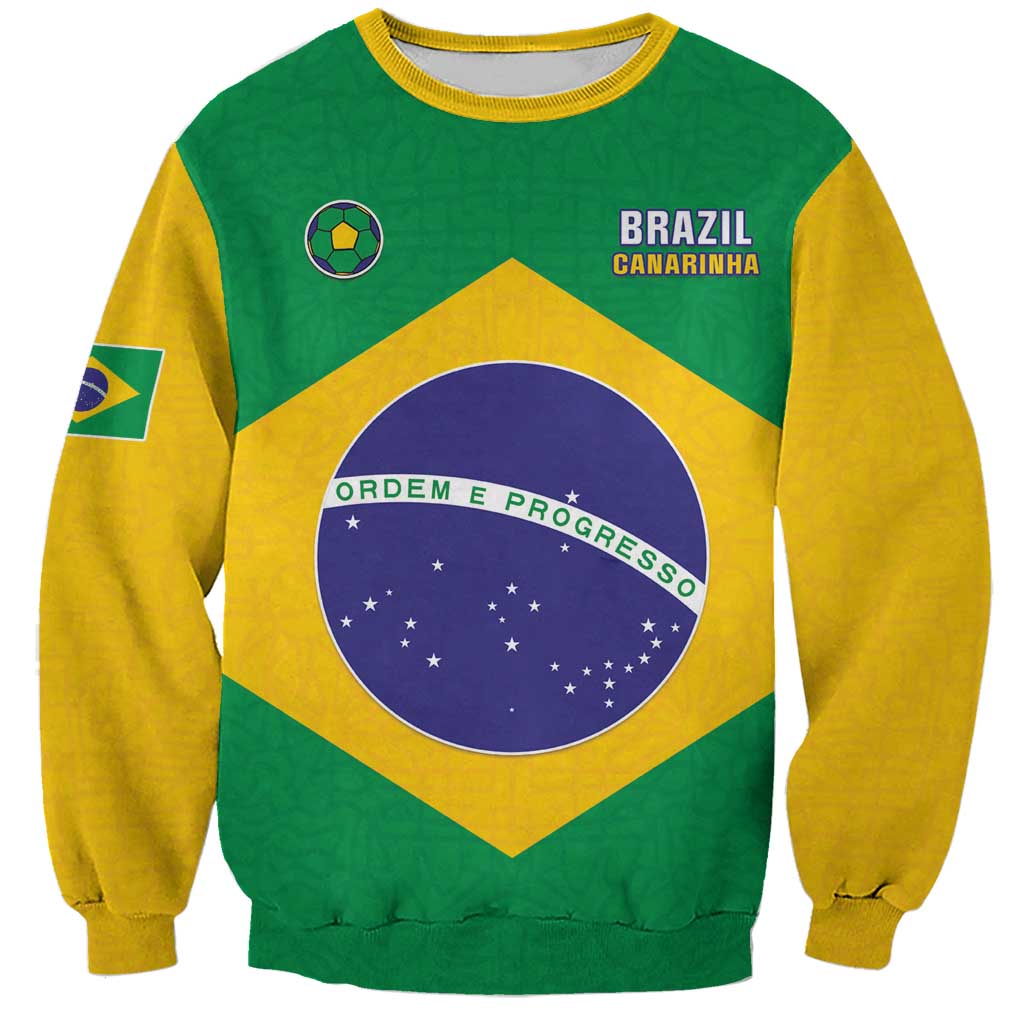 Custom Brazil Football Sweatshirt Flag Style