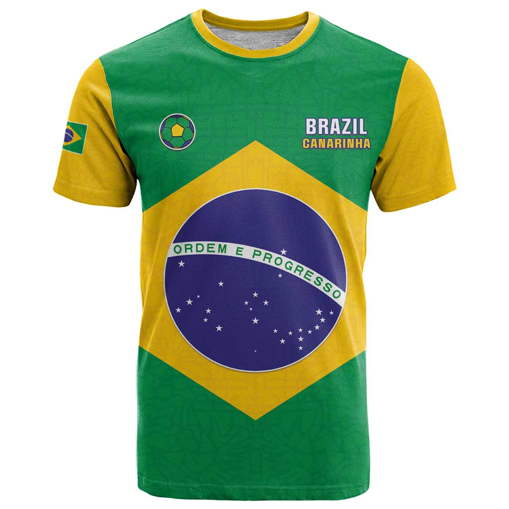 Custom Brazil Football T Shirt Flag Style
