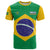 Custom Brazil Football T Shirt Flag Style