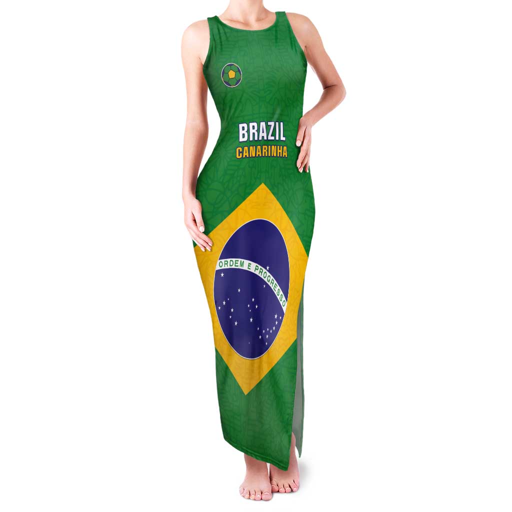 Custom Brazil Football Tank Maxi Dress Flag Style