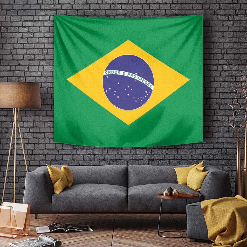 Brazil Football Tapestry Flag Style