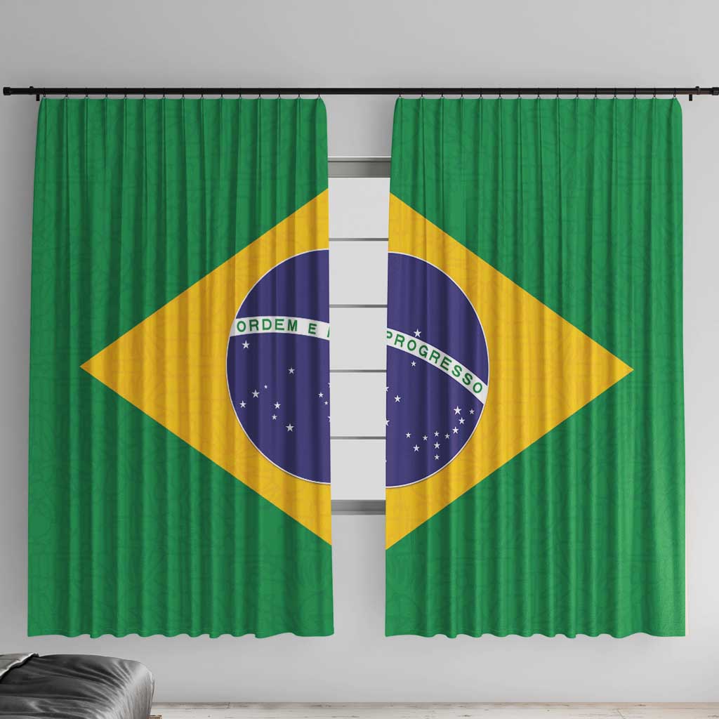 Brazil Football Window Curtain Flag Style