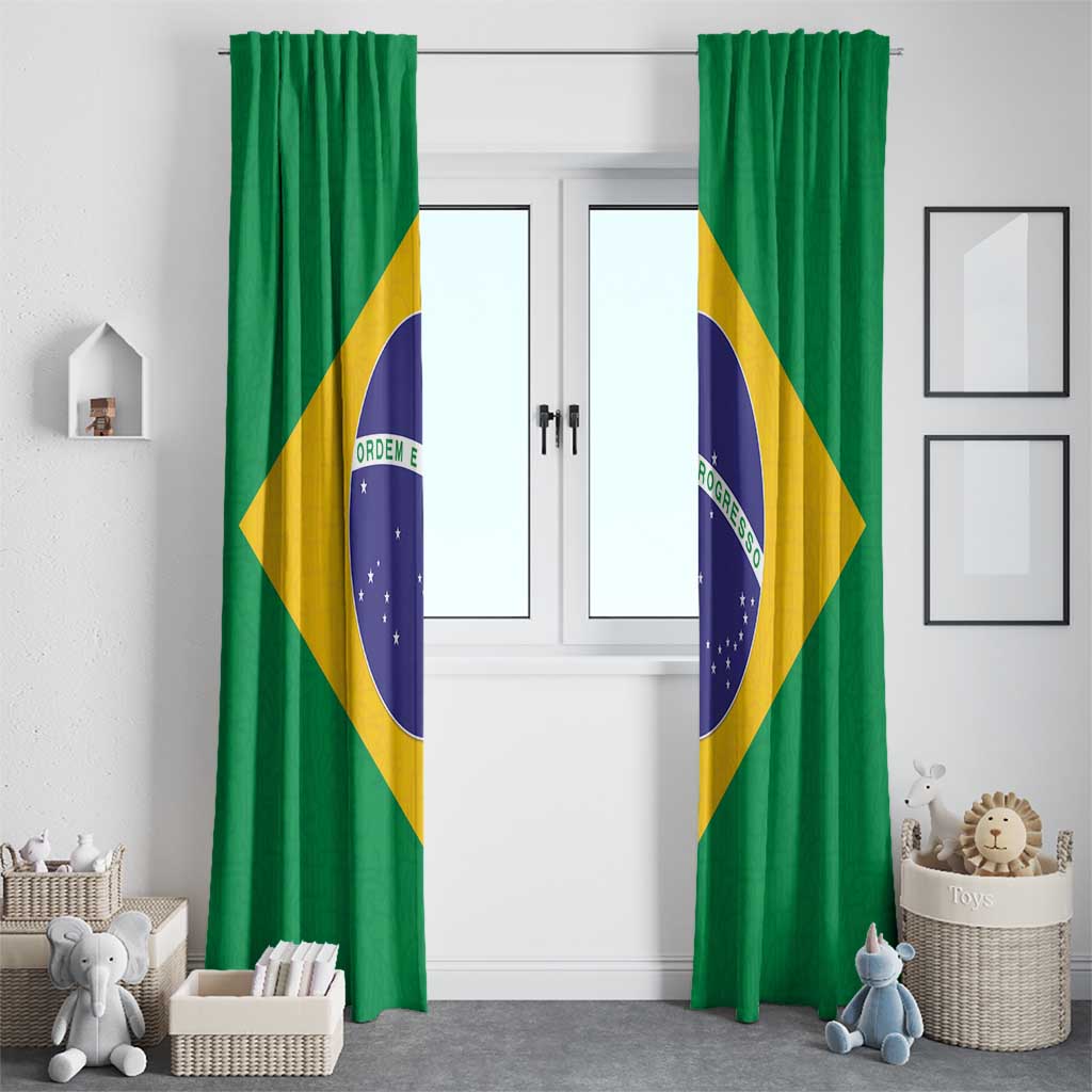 Brazil Football Window Curtain Flag Style