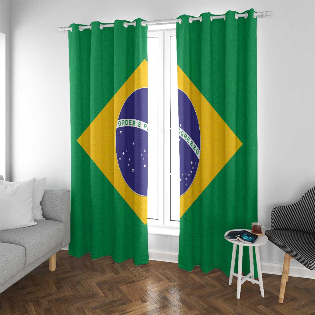 Brazil Football Window Curtain Flag Style