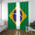 Brazil Football Window Curtain Flag Style