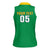 Custom Brazil Football Women Sleeveless Polo Shirt Flag Style