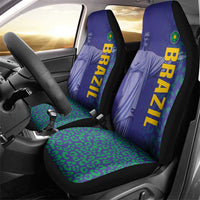 Brazil Football Car Seat Cover With Leopard Pattern