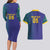 Custom Brazil Football Couples Matching Long Sleeve Bodycon Dress and Hawaiian Shirt With Leopard Pattern
