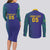 Custom Brazil Football Couples Matching Long Sleeve Bodycon Dress and Long Sleeve Button Shirt With Leopard Pattern