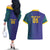 Custom Brazil Football Couples Matching Off The Shoulder Long Sleeve Dress and Hawaiian Shirt With Leopard Pattern
