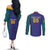 Custom Brazil Football Couples Matching Off The Shoulder Long Sleeve Dress and Long Sleeve Button Shirt With Leopard Pattern
