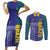 Custom Brazil Football Couples Matching Short Sleeve Bodycon Dress and Long Sleeve Button Shirt With Leopard Pattern