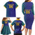 Custom Brazil Football Family Matching Long Sleeve Bodycon Dress and Hawaiian Shirt With Leopard Pattern