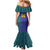 Custom Brazil Football Family Matching Mermaid Dress and Hawaiian Shirt With Leopard Pattern