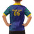 Custom Brazil Football Family Matching Off The Shoulder Long Sleeve Dress and Hawaiian Shirt With Leopard Pattern