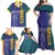 Custom Brazil Football Family Matching Off Shoulder Maxi Dress and Hawaiian Shirt With Leopard Pattern