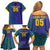 Custom Brazil Football Family Matching Off Shoulder Short Dress and Hawaiian Shirt With Leopard Pattern