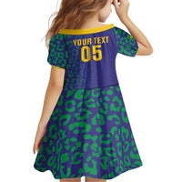 Custom Brazil Football Family Matching Puletasi and Hawaiian Shirt With Leopard Pattern