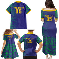 Custom Brazil Football Family Matching Puletasi and Hawaiian Shirt With Leopard Pattern